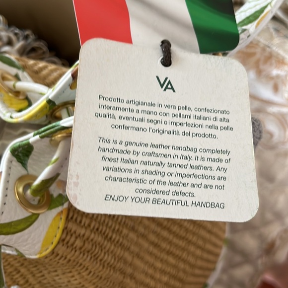 🌴 VALENTINA Lemon 🍋 Print Raffia Bag🍀 - Picture 8 of 9